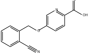 2-Pyridinecarboxylic acid, 5-[(2-cyanophenyl)methoxy]- Struktur