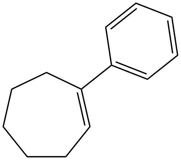 Cycloheptene, 1-phenyl-, (E)- (9CI) Struktur