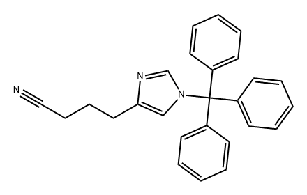 1H-Imidazole-4-butanenitrile, 1-(triphenylmethyl)- Struktur