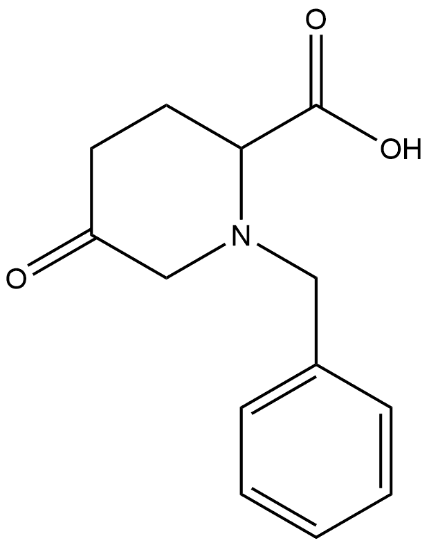 1-benzyl-5-oxopiperidine-2-carboxylic acid Struktur