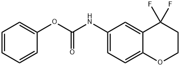 Carbamic acid, N-(4,4-difluoro-3,4-dihydro-2H-1-benzopyran-6-yl)-, phenyl ester Struktur