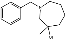 1H-Azepin-3-ol, hexahydro-3-methyl-1-(phenylmethyl)- Struktur