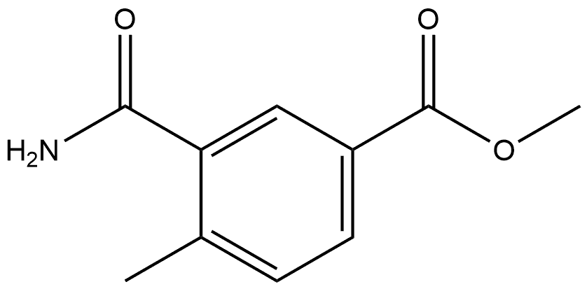 Methyl 3-(aminocarbonyl)-4-methylbenzoate Struktur