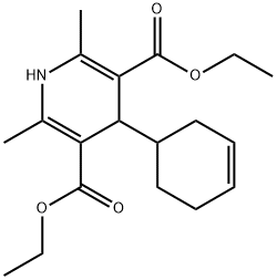 3,5-Pyridinedicarboxylic acid, 4-(3-cyclohexen-1-yl)-1,4-dihydro-2,6-dimethyl-, 3,5-diethyl ester Struktur