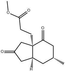 3aH-Indene-3a-propanoic acid, octahydro-6-methyl-2,4-dioxo-, methyl ester, (3aR,6R,7aS)- Struktur