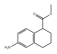 1-Naphthalenecarboxylic acid, 6-amino-1,2,3,4-tetrahydro-, methyl ester Struktur