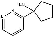 Cyclopentanamine, 1-(3-pyridazinyl)- Struktur