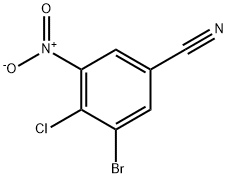 3-Bromo-4-chloro-5-nitro-benzonitrile Struktur