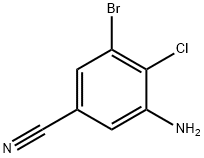 3-Amino-5-bromo-4-chloro-benzonitrile Struktur