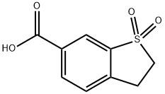 Benzo[b]thiophene-6-carboxylic acid, 2,3-dihydro-, 1,1-dioxide Struktur