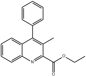 2-Quinolinecarboxylic acid, 3-methyl-4-phenyl-, ethyl ester Struktur