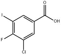 3-Chloro-4-fluoro-5-iodo-benzoic acid Struktur