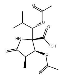 D-Proline, 3-(acetyloxy)-2-[(1S)-1-(acetyloxy)-2-methylpropyl]-4-methyl-5-oxo-, (3S,4R)-