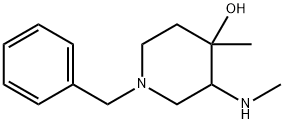 4-Piperidinol, 4-methyl-3-(methylamino)-1-(phenylmethyl)- Struktur