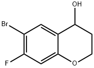 6-Bromo-7-fluoro-3,4-dihydro-2H-1-benzopyran-4-ol Struktur