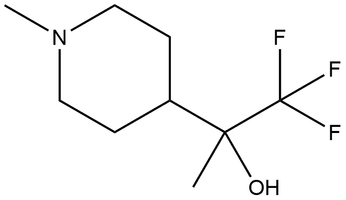 1,1,1-trifluoro-2-(1-methylpiperidin-4-yl)propan-2-ol Struktur