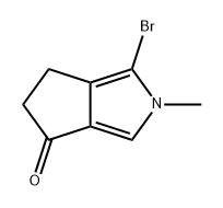 Cyclopenta[c]pyrrol-4(2H)-one, 1-bromo-5,6-dihydro-2-methyl- Struktur