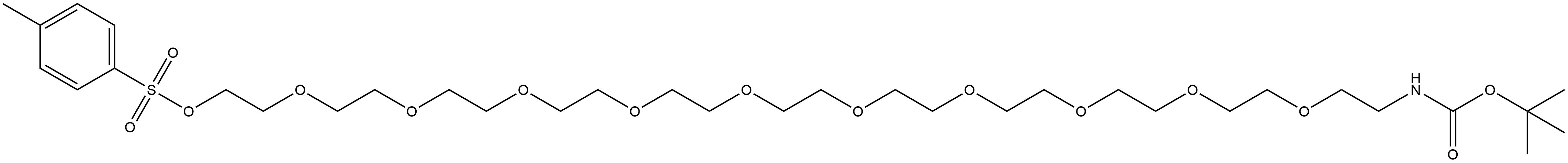 NHBoc-PEG11-Tos Struktur