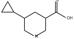 3-Piperidinecarboxylic acid, 5-cyclopropyl- Struktur