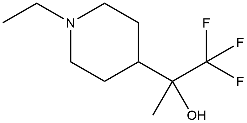 1,1,1-trifluoro-2-(1-ethylpiperidin-4-yl)propan-2-ol Struktur