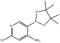 4-Pyridinamine, 2-chloro-5-(4,4,5,5-tetramethyl-1,3,2-dioxaborolan-2-yl)- Struktur