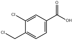 Benzoic acid, 3-chloro-4-(chloromethyl)- Struktur