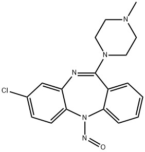 8-chloro-11-(4-methylpiperazin-1-yl)-5-nitroso-5H-dibenzo[b,e][1,4]diazepine Struktur