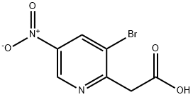 2-Pyridineacetic acid, 3-bromo-5-nitro- Struktur