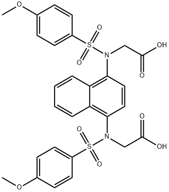 Glycine, N,N'-1,4-naphthalenediylbis[N-[(4-methoxyphenyl)sulfonyl]- Struktur