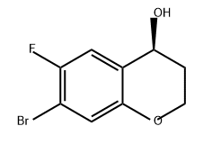 2H-1-Benzopyran-4-ol, 7-bromo-6-fluoro-3,4-dihydro-, (4S)- Struktur