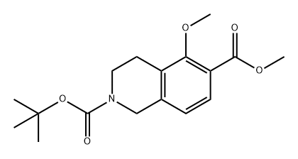 2,6(1H)-Isoquinolinedicarboxylic acid, 3,4-dihydro-5-methoxy-, 2-(1,1-dimethylethyl) 6-methyl ester Struktur