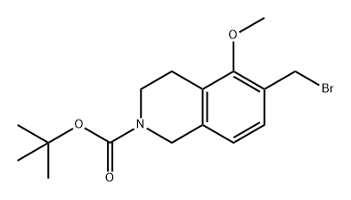 2(1H)-Isoquinolinecarboxylic acid, 6-(bromomethyl)-3,4-dihydro-5-methoxy-, 1,1-dimethylethyl ester Struktur