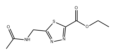 1,3,4-Thiadiazole-2-carboxylic acid, 5-[(acetylamino)methyl]-, ethyl ester Struktur