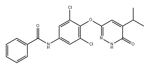 Benzamide, N-[3,5-dichloro-4-[[1,6-dihydro-5-(1-methylethyl)-6-oxo-3-pyridazinyl]oxy]phenyl]- Struktur