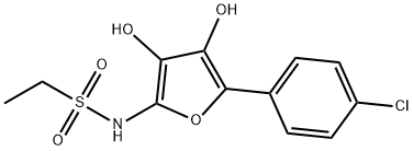 Ethanesulfonamide, N-[5-(4-chlorophenyl)-3,4-dihydroxy-2-furanyl]- Struktur