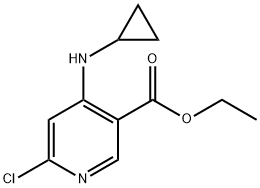 Ethyl 6-chloro-4-(cyclopropylamino)pyridine-3-carboxylate Struktur