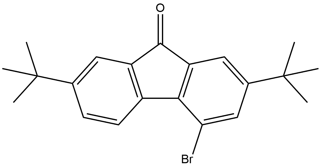 4-Bromo-2,7-bis(1,1-dimethylethyl)-9H-fluoren-9-one Struktur