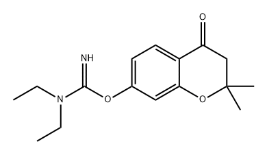 Carbamimidic acid, N,N-diethyl-, 3,4-dihydro-2,2-dimethyl-4-oxo-2H-1-benzopyran-7-yl ester