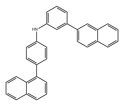 Benzenamine, 3-(2-naphthalenyl)-N-[4-(1-naphthalenyl)phenyl]- Struktur