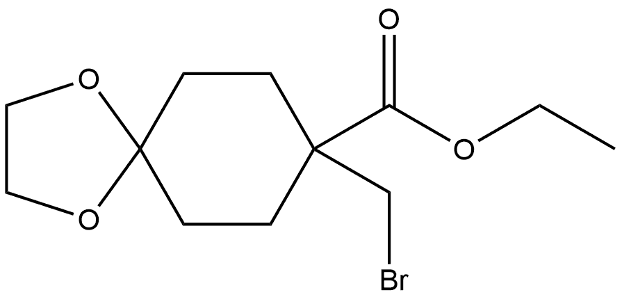 Ethyl 8-(bromomethyl)-1,4-dioxaspiro[4.5]decane-8-carboxylate Struktur