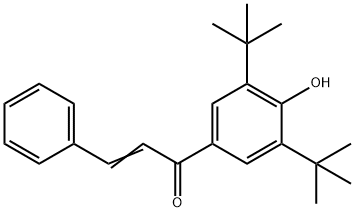 2-Propen-1-one, 1-[3,5-bis(1,1-dimethylethyl)-4-hydroxyphenyl]-3-phenyl- Struktur