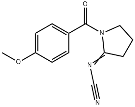 N-Cyano-1-(4-methoxybenzoyl)-2-pyrrolidinimine Struktur