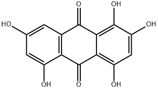 9,10-Anthracenedione, 1,2,4,5,7-pentahydroxy- Struktur