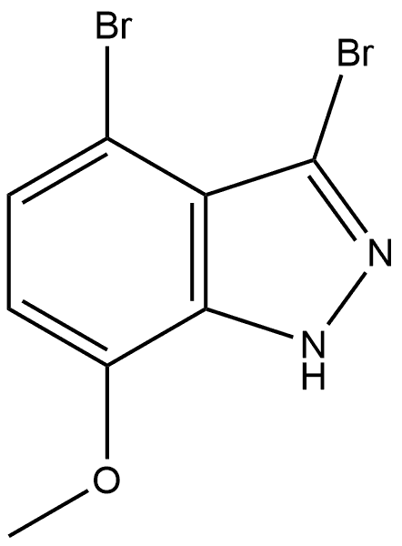 3,4-dibromo-7-methoxy-1H-indazole Struktur