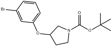 1,1-Dimethylethyl 3-(3-bromophenoxy)-1-pyrrolidinecarboxylate Struktur