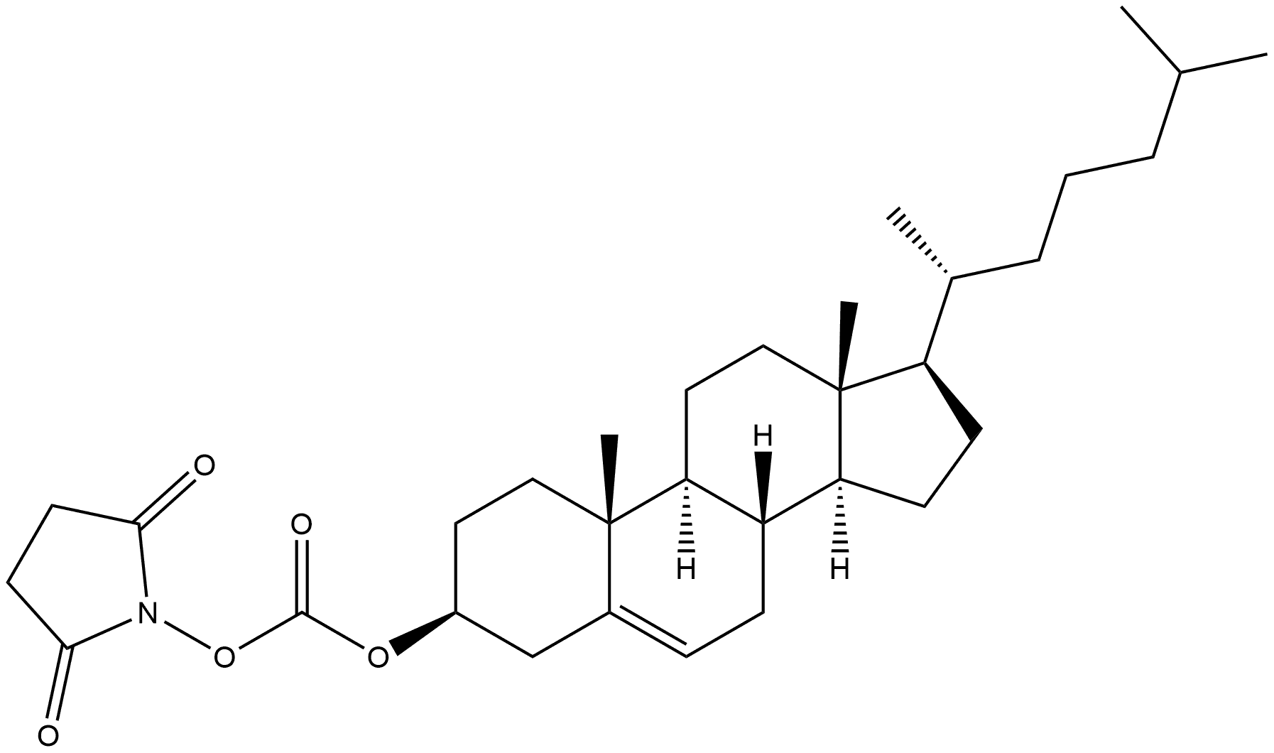 2,5-Pyrrolidinedione, 1-[[[(3β)-cholest-5-en-3-yloxy]carbonyl]oxy]- Struktur