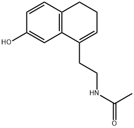 Acetamide, N-[2-(3,4-dihydro-7-hydroxy-1-naphthalenyl)ethyl]- Struktur