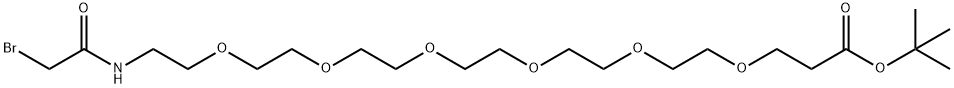 BrCH2CONH-PEG6-COOtBu Struktur