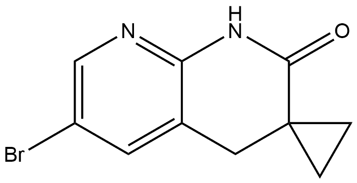 6′-Bromo-1′,4′-dihydrospiro[cyclopropane-1,3′(2′H)-[1,8]naphthyridin]-2′-one Struktur