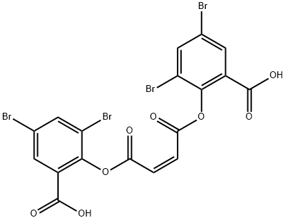 (Z)-2,2'-(Fumaroylbis(oxy))bis(3,5-dibromobenzoic acid) Struktur